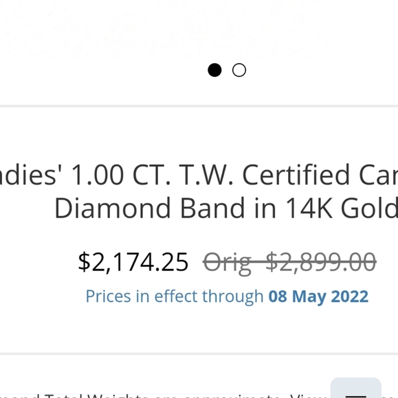 *SOLD *14k gold 1ct Canadian diamond band - Picture 3 of 4